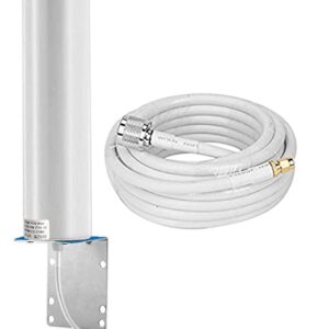 12 DBI OMNI DIRECTIONAL ANTENNA WITH 15M LMR 300 CABLE, CONNECTORS AND CLAMPS