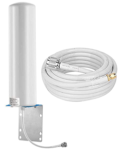 12 DBI OMNI DIRECTIONAL ANTENNA WITH 15M LMR 300 CABLE, CONNECTORS AND CLAMPS