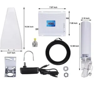 2G/3G/4G/ Tri Band Mobile Signal Booster Kit with patch Pannel and omni antenna